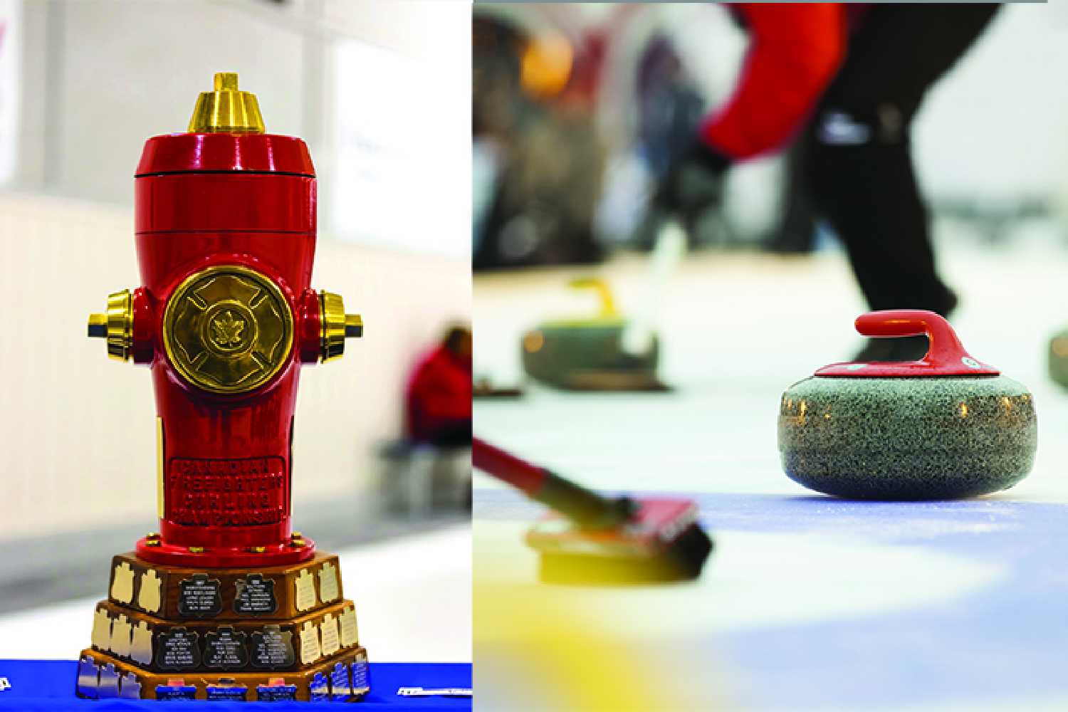 The Canadian Firefighters Curling Associations Championship trophy